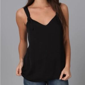 Knotted Strap Front Tank Women's Top
- Black